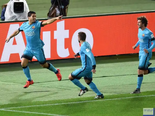 Barcelona vs Guangzhou Evergrande match report: Luis Suarez hat-trick books Club World Cup final berth